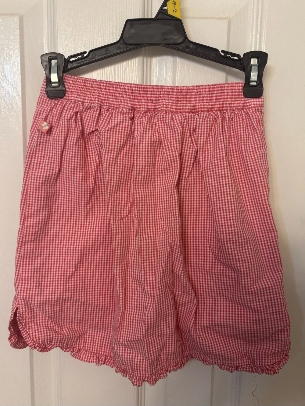 Vintage Girls Mckids Gingham Embroidered Skirt size 7